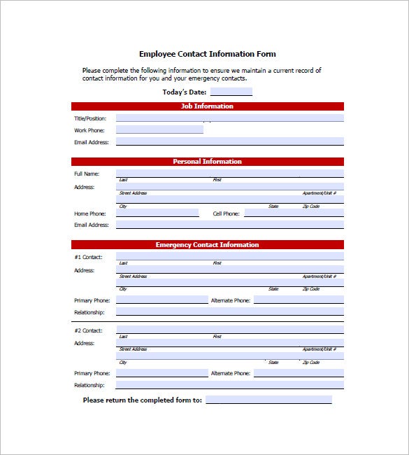 Detail Emergency Contact List Template Excel Nomer 8