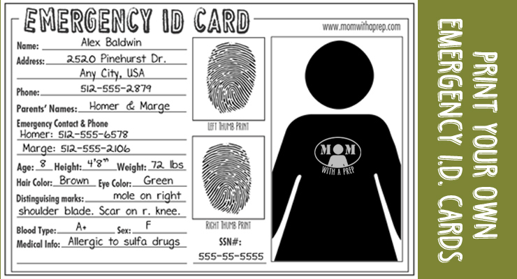 Detail Emergency Id Card Template Nomer 13