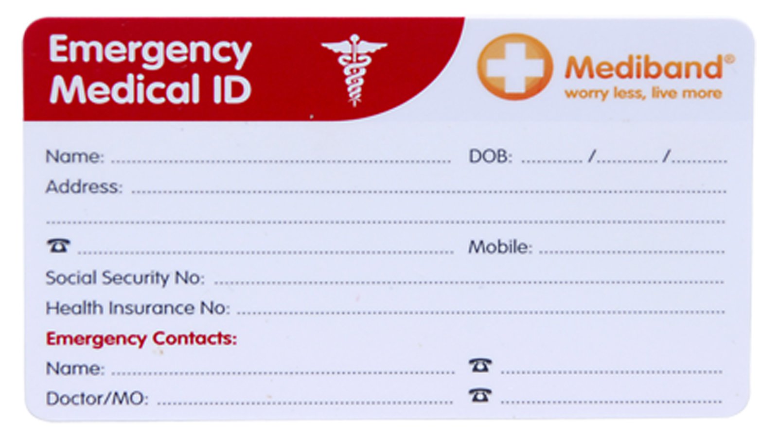 Detail Emergency Id Card Template Nomer 20