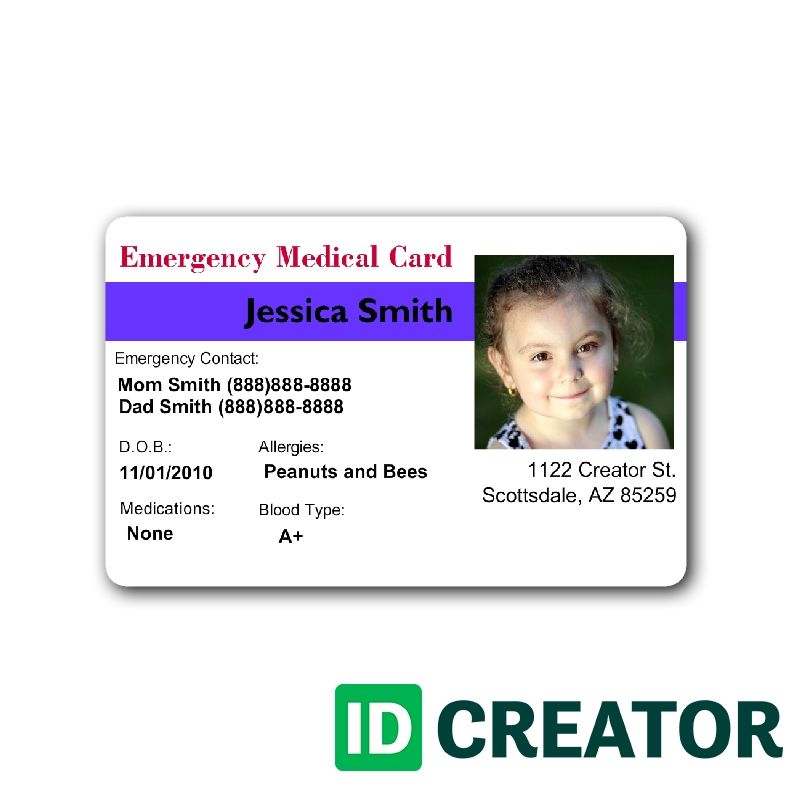 Detail Emergency Id Card Template Nomer 26