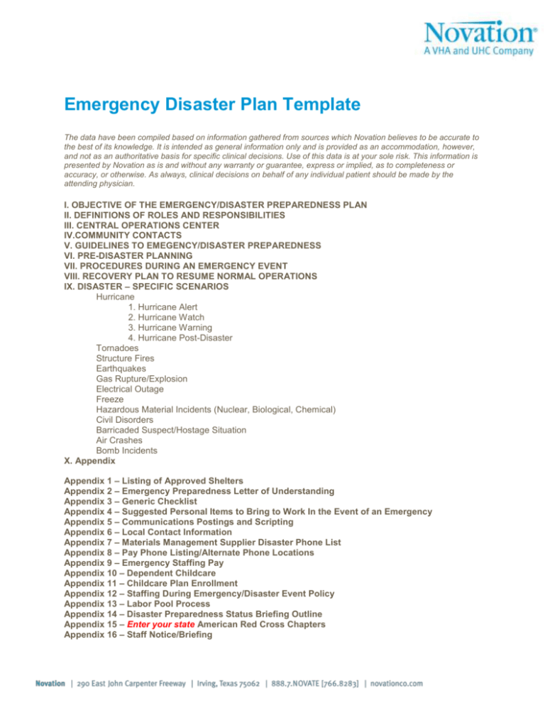 Detail Emergency Plan Template Nomer 8