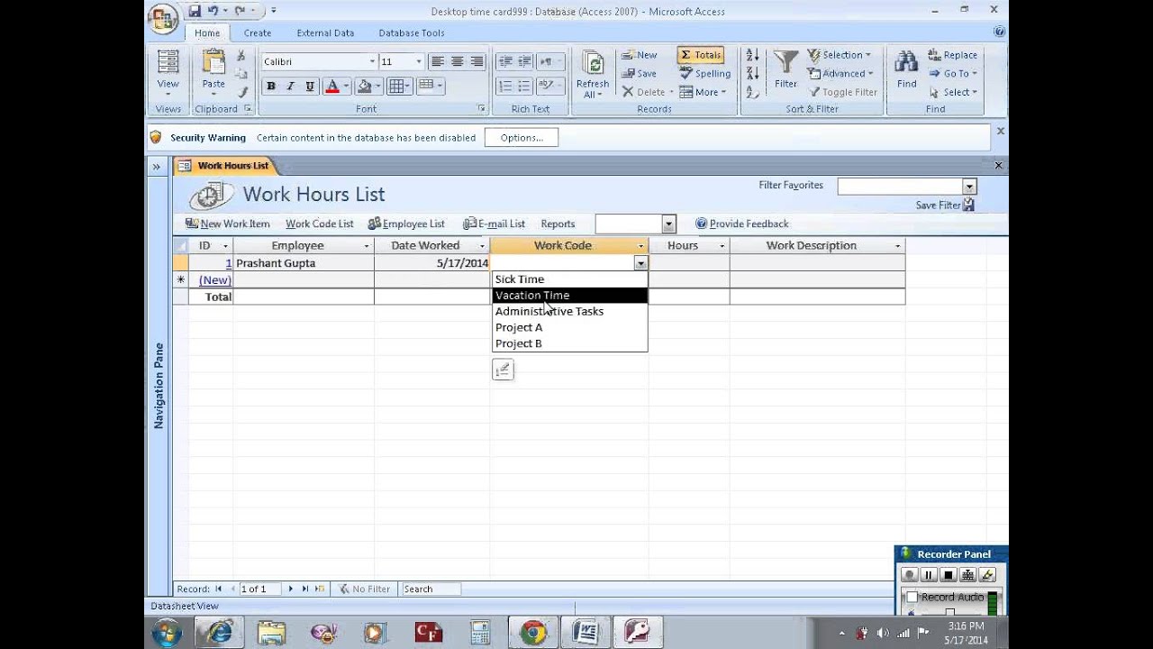 Detail Employee Database Access Template Nomer 2