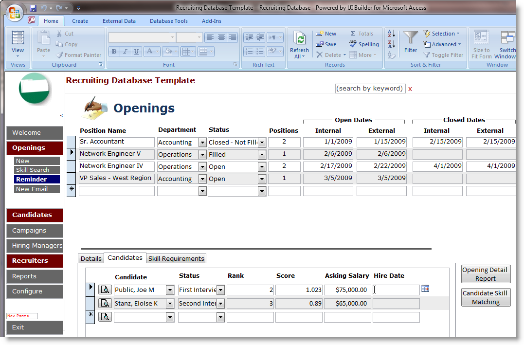 Detail Employee Database Access Template Nomer 5