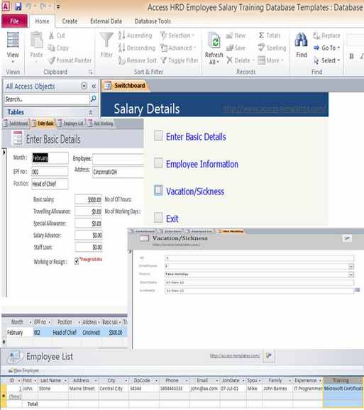 Detail Employee Database Access Template Nomer 37