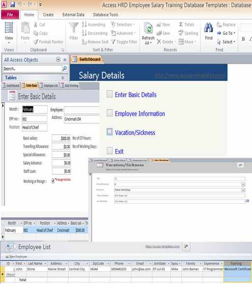 Detail Employee Database Access Template Nomer 37