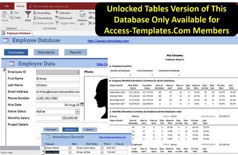 Detail Employee Database Access Template Nomer 45