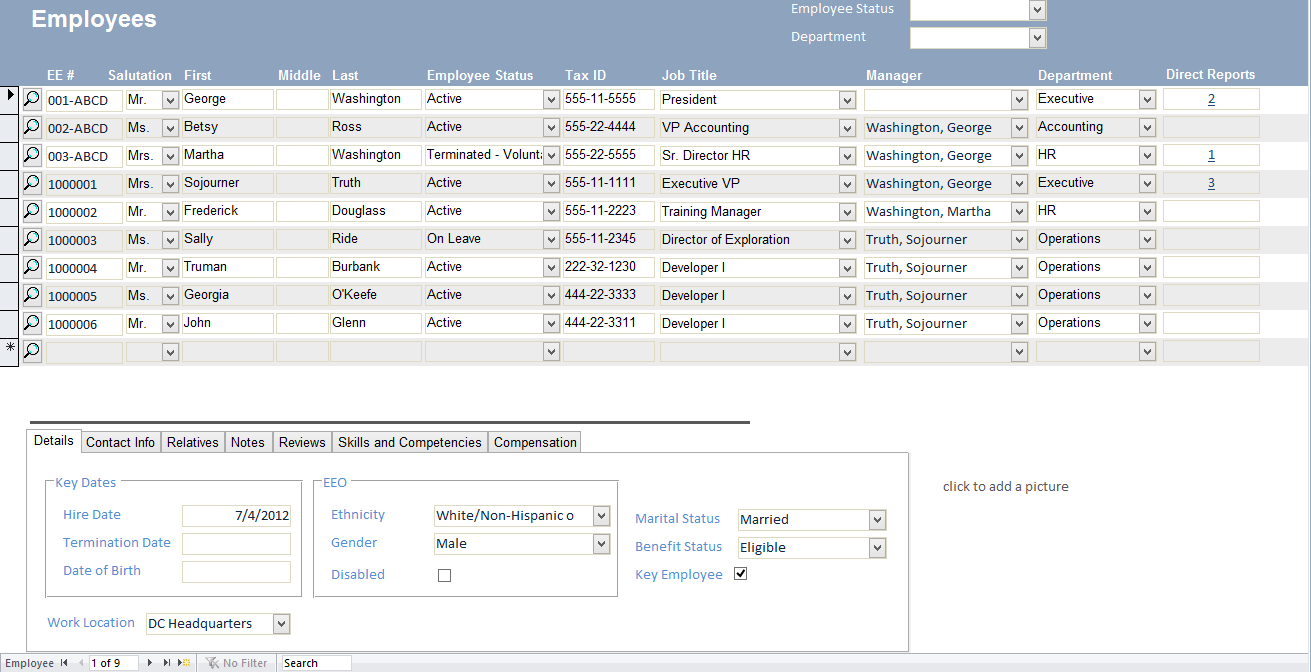 Detail Employee Database Access Template Nomer 7
