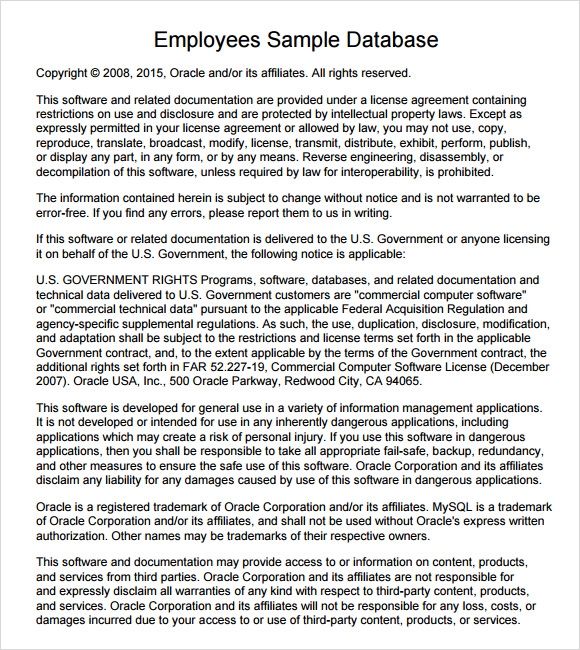 Detail Employee Database Access Template Free Nomer 25