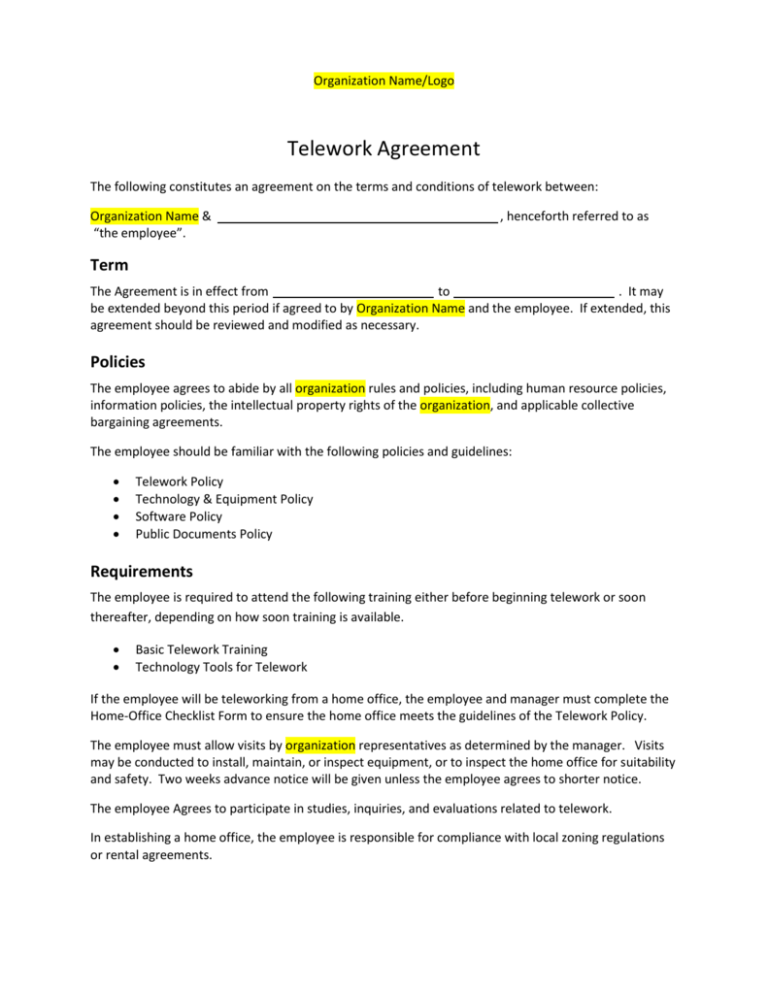 Detail Employee Equipment Agreement Template Nomer 15