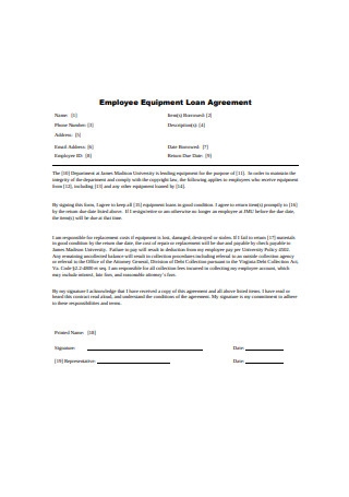 Detail Employee Equipment Agreement Template Nomer 28