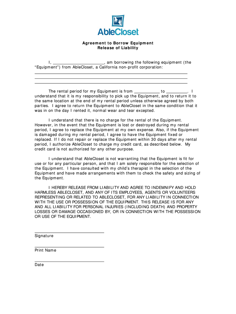 Detail Employee Equipment Agreement Template Nomer 39