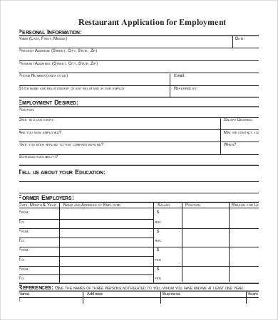 Detail Employee Job Application Template Nomer 17