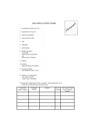 Detail Employee Job Application Template Nomer 32