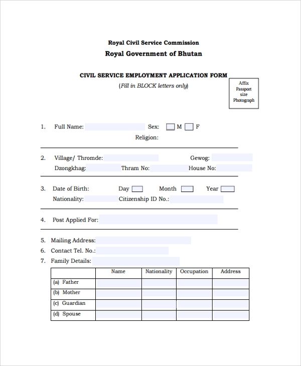 Detail Employee Job Application Template Nomer 51