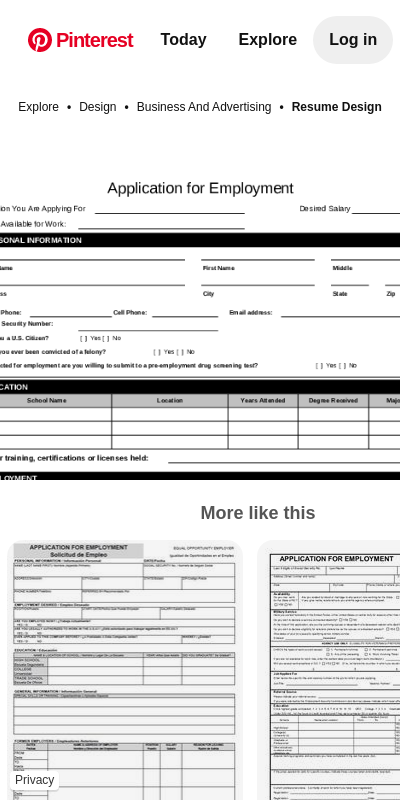 Detail Employee Job Application Template Nomer 52