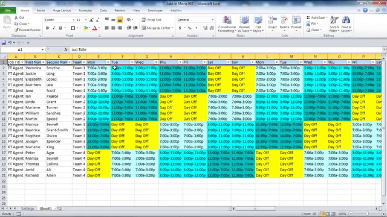 Detail Employee Shift Schedule Template Nomer 26