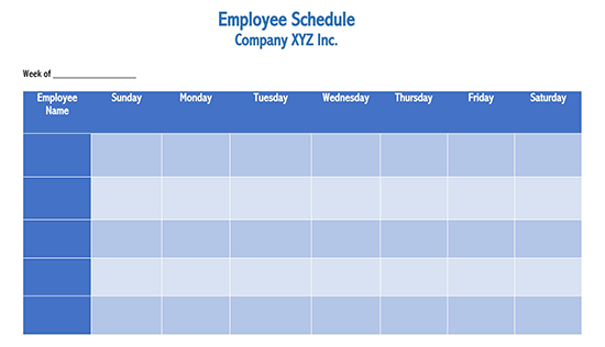 Detail Employee Shift Schedule Template Nomer 41