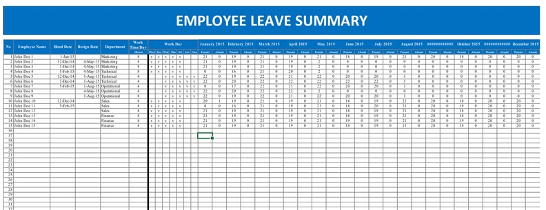 Detail Employee Vacation Planner Template Excel 2020 Nomer 19