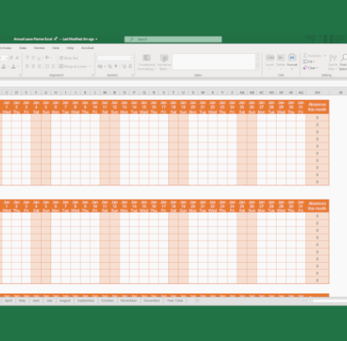 Detail Employee Vacation Planner Template Excel 2020 Nomer 10