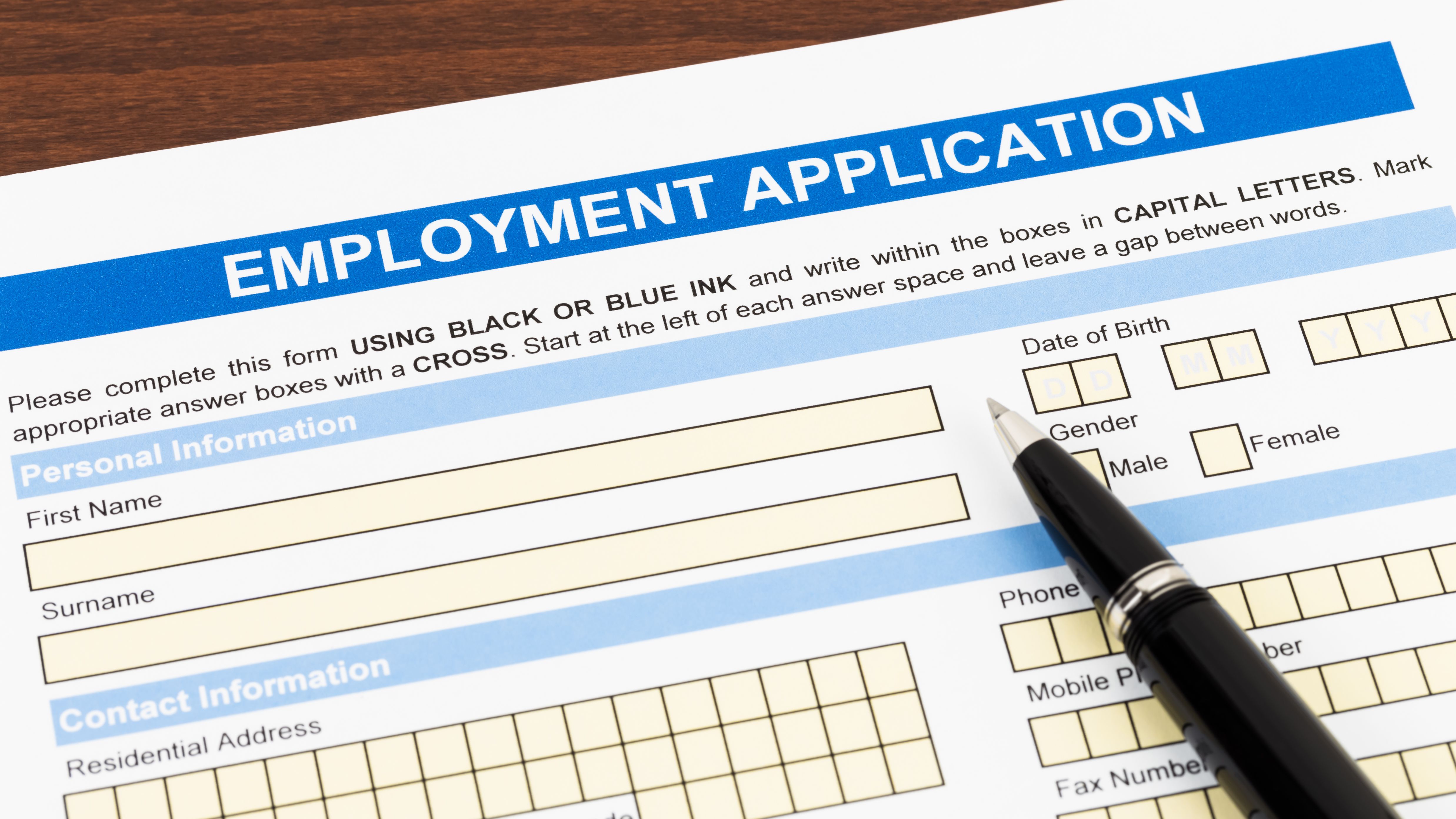 Detail Employment Application Template Nomer 32