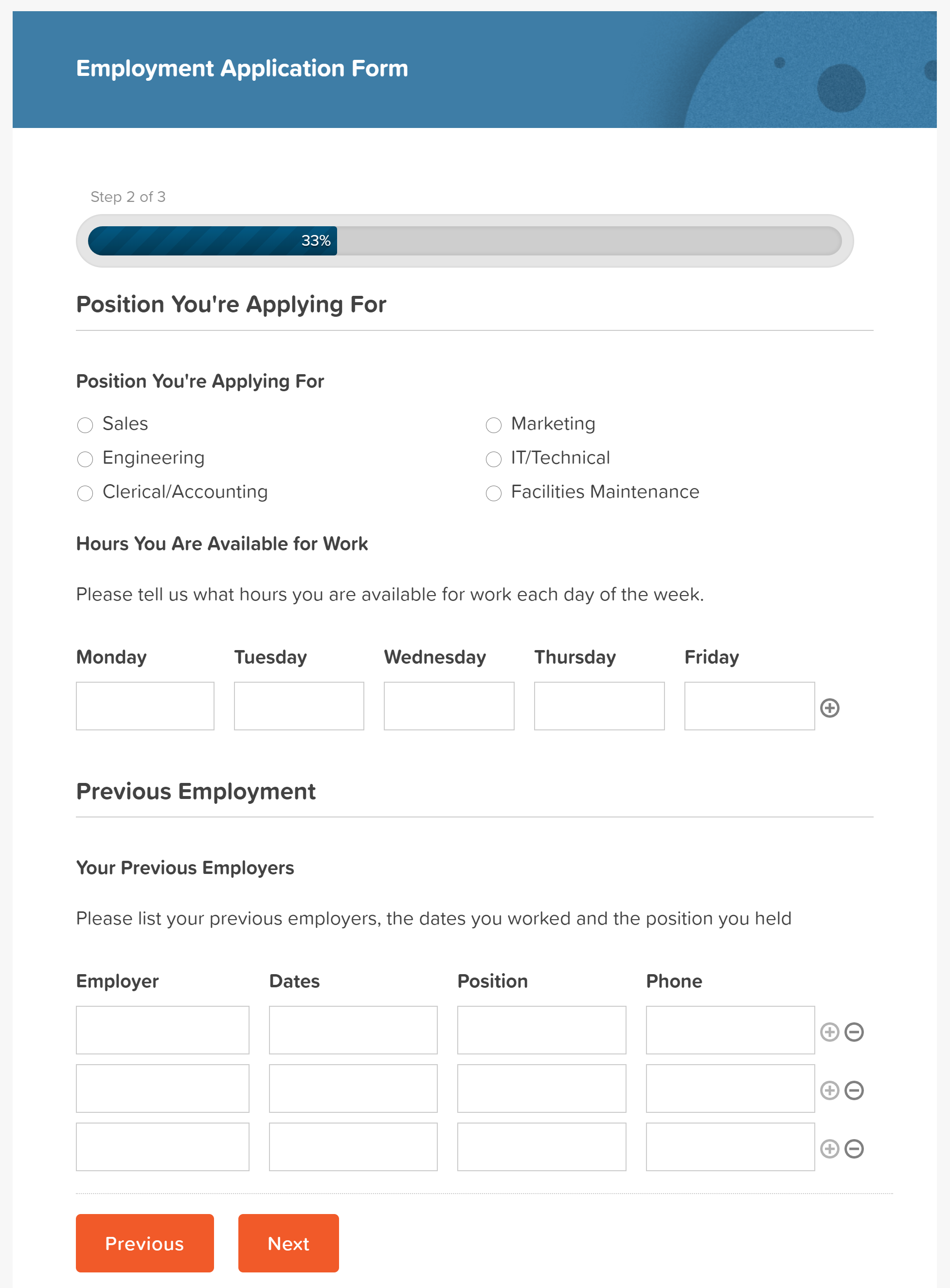 Detail Employment Application Template Nomer 43