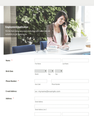 Detail Employment Application Template Nomer 56