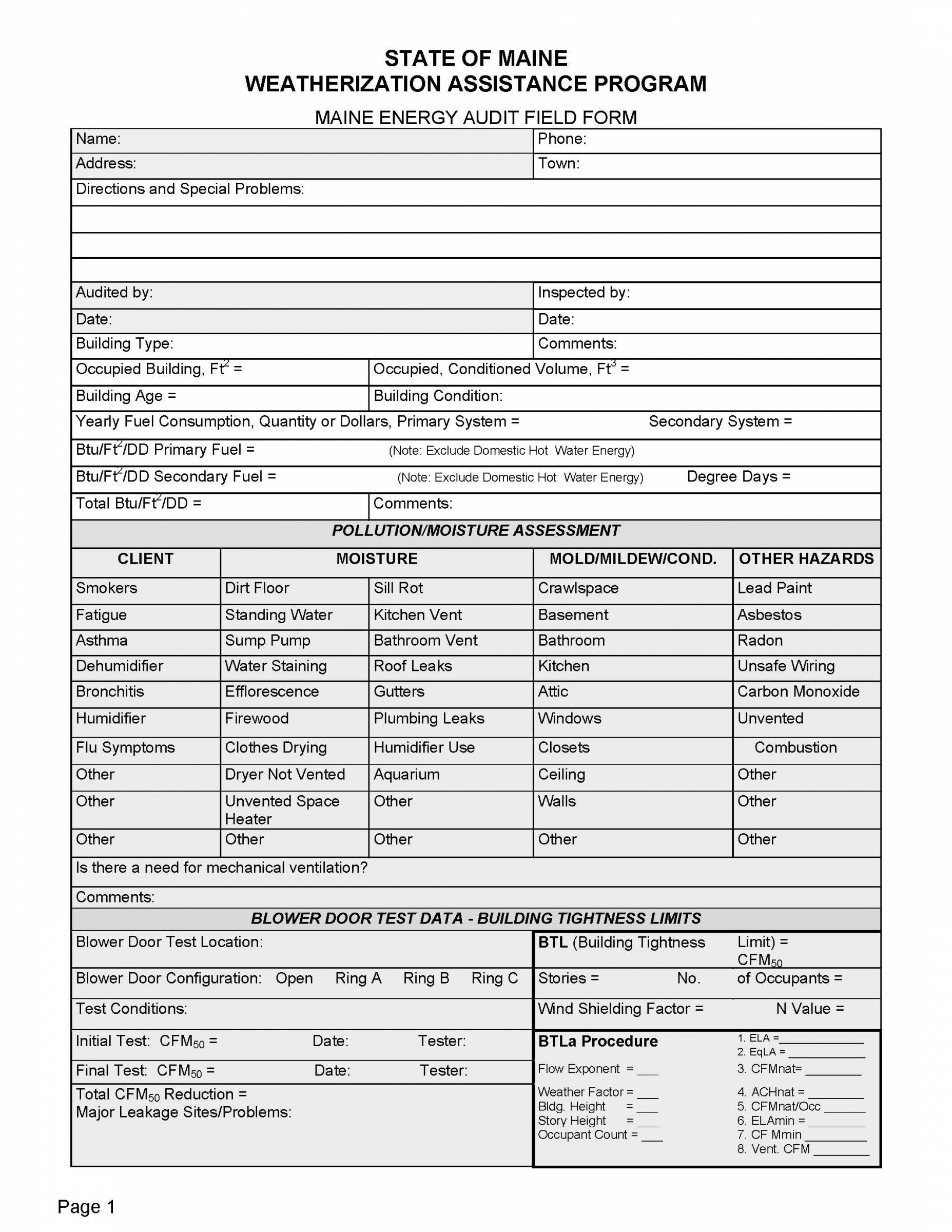 Detail Energy Audit Template Nomer 24