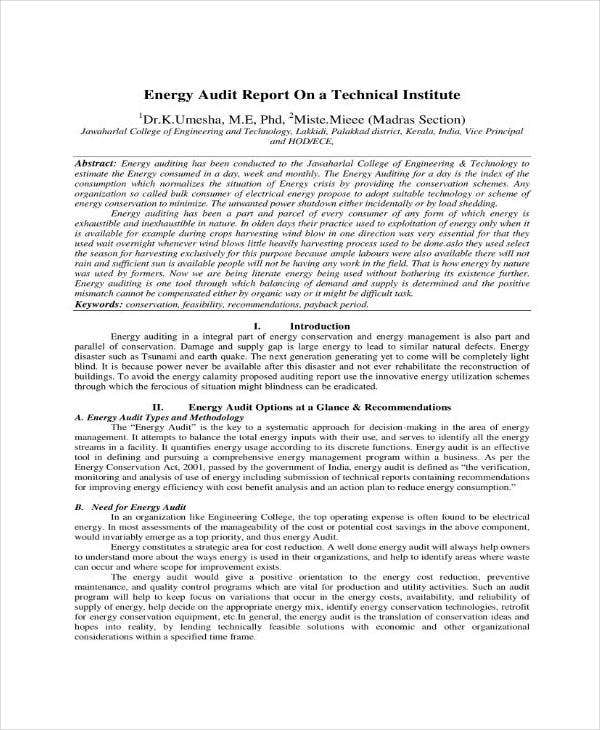 Detail Energy Audit Template Nomer 29