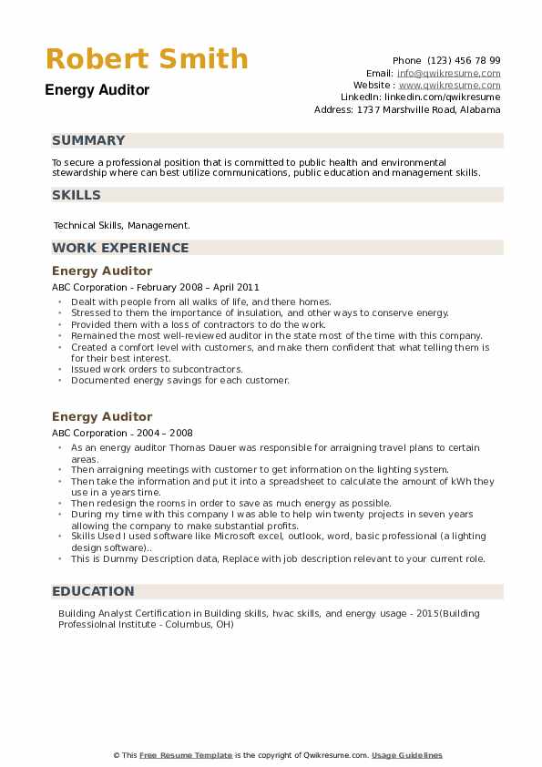 Detail Energy Audit Template Nomer 33