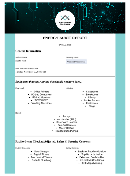 Detail Energy Audit Template Nomer 6