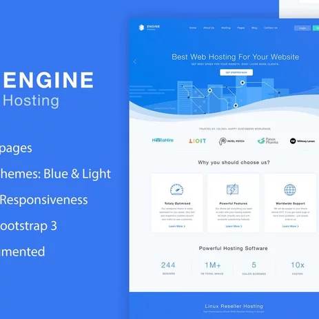 Detail Engine Hosting Html Template Nomer 5