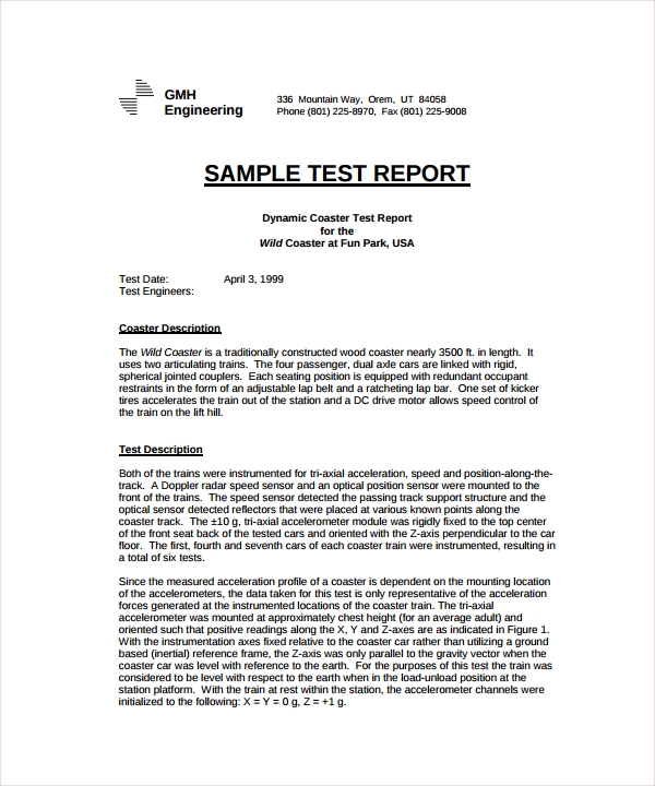 Detail Engineering Report Template Nomer 16