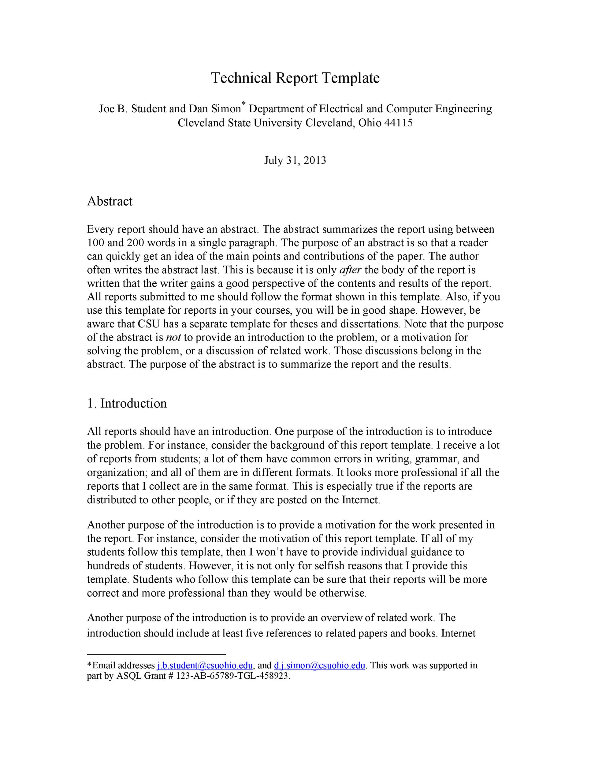 Detail Engineering Report Template Nomer 3