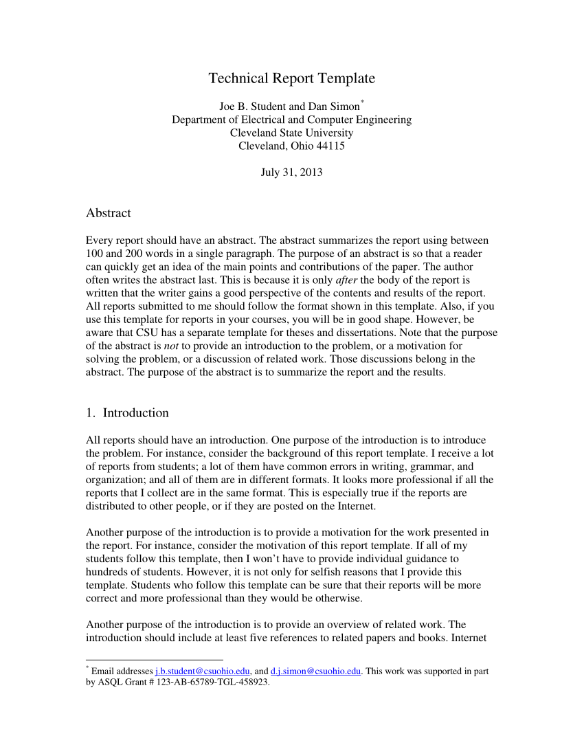 Detail Engineering Report Template Nomer 33