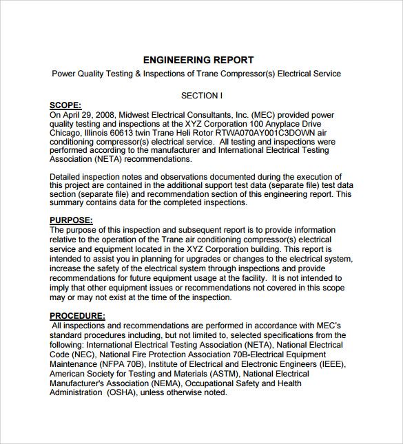 Detail Engineering Report Template Nomer 5