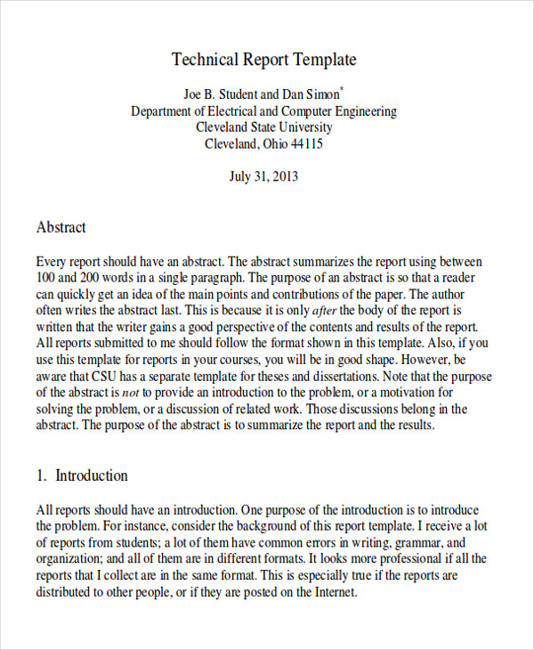 Detail Engineering Report Template Nomer 40