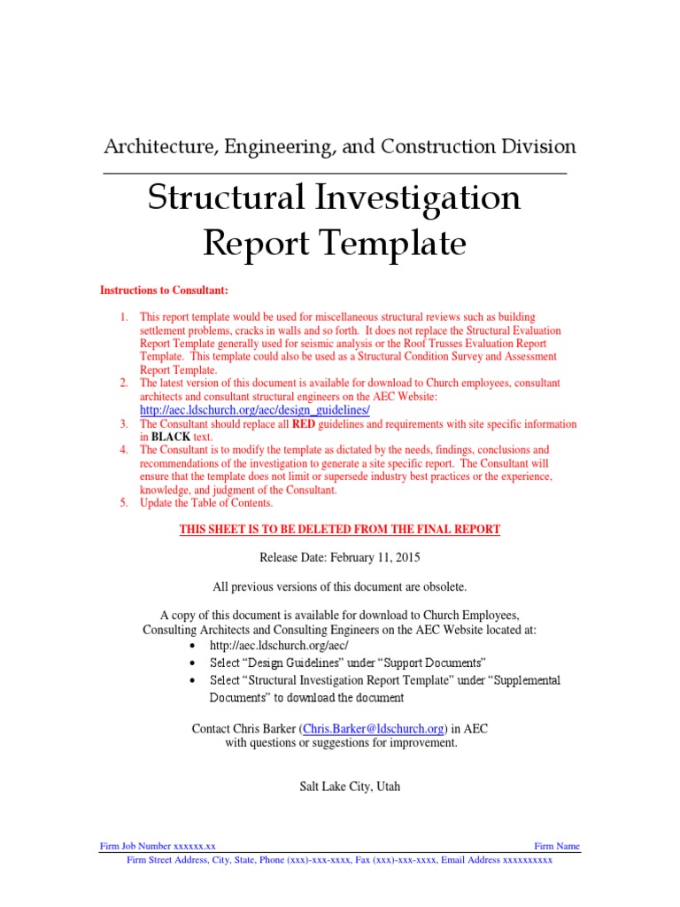 Detail Engineering Report Template Nomer 55