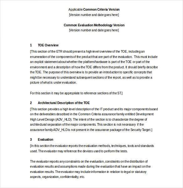 Detail Engineering Report Template Nomer 10