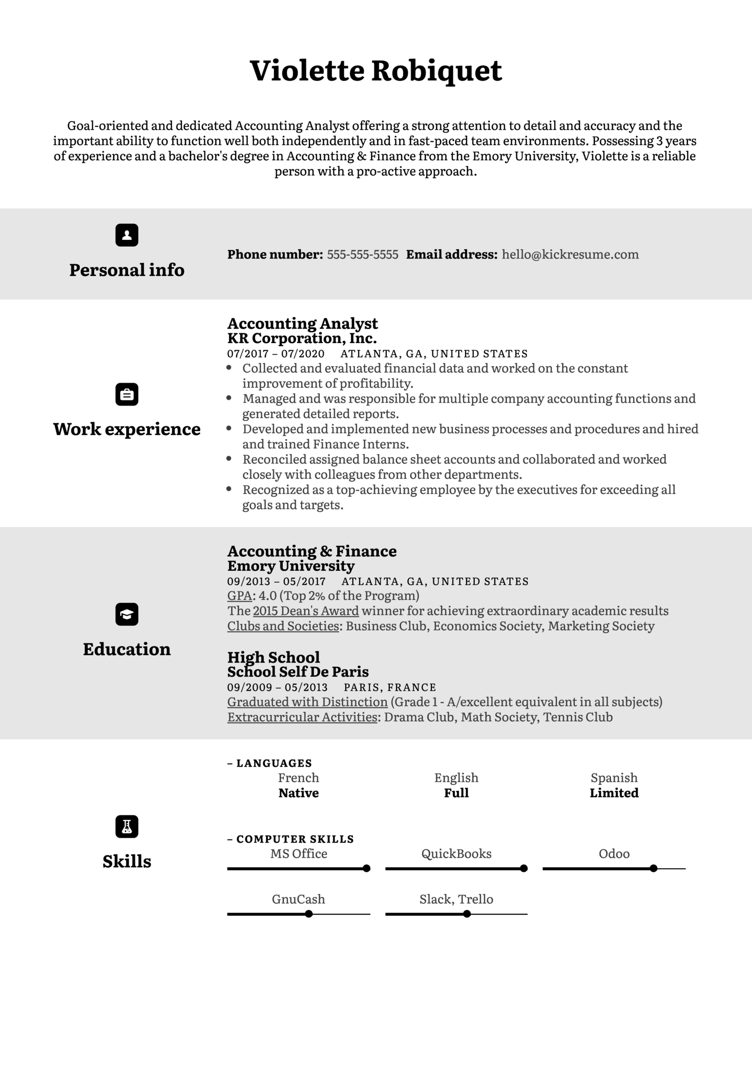 English Cv Template - KibrisPDR