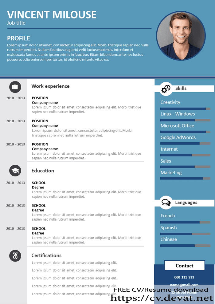 Detail English Cv Template Word Nomer 3