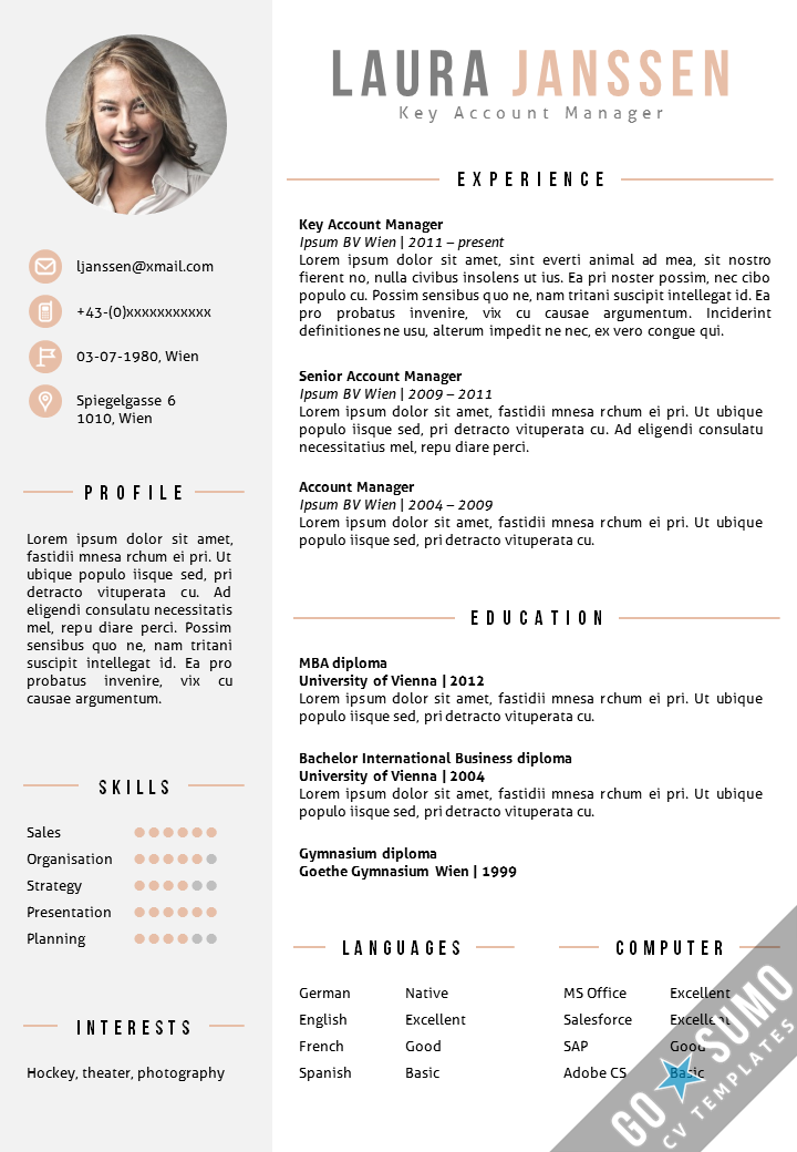 Detail English Cv Template Word Nomer 6