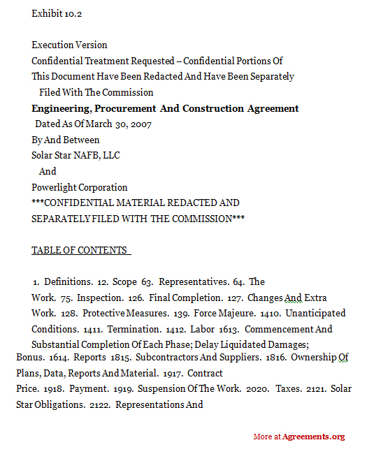 Epc Contract Template - KibrisPDR