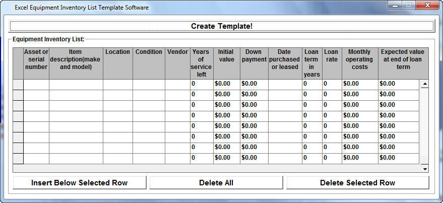 Detail Equipment List Excel Template Nomer 11