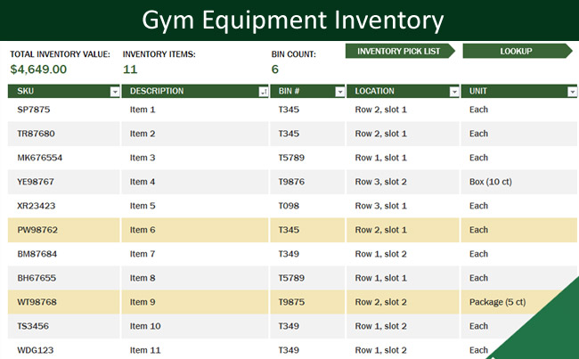 Detail Equipment List Excel Template Nomer 14