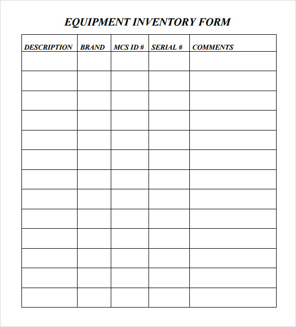 Detail Equipment List Excel Template Nomer 25