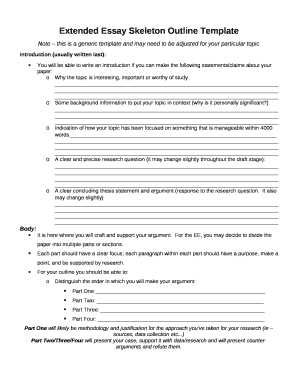 Detail Essay Skeleton Template Nomer 16