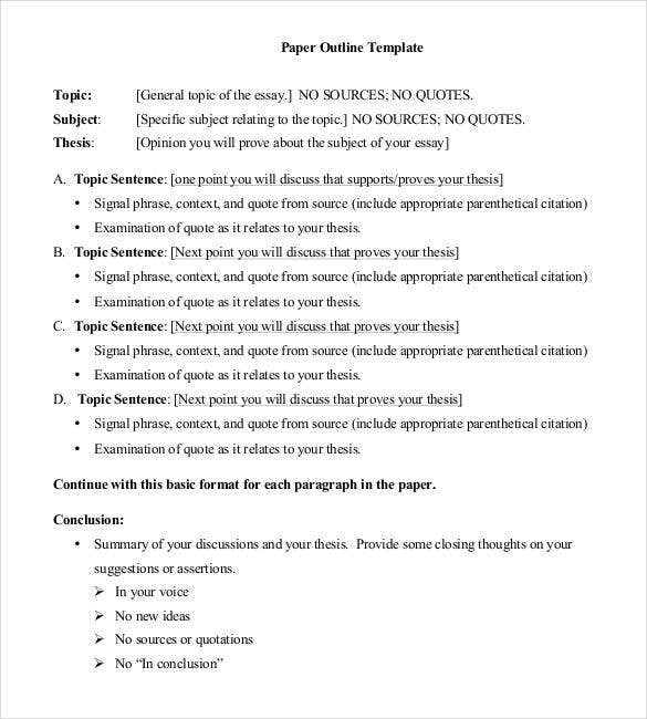 Detail Essay Skeleton Template Nomer 41