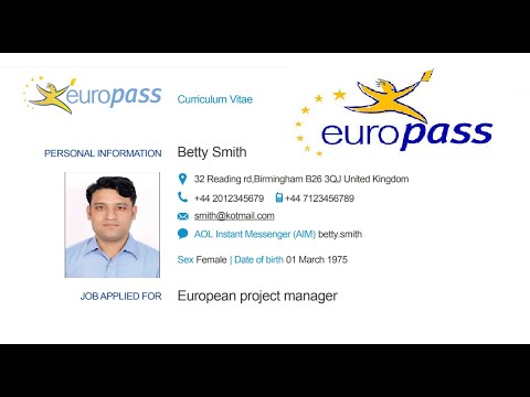 Detail Euro Pass Cv Template Download Nomer 22