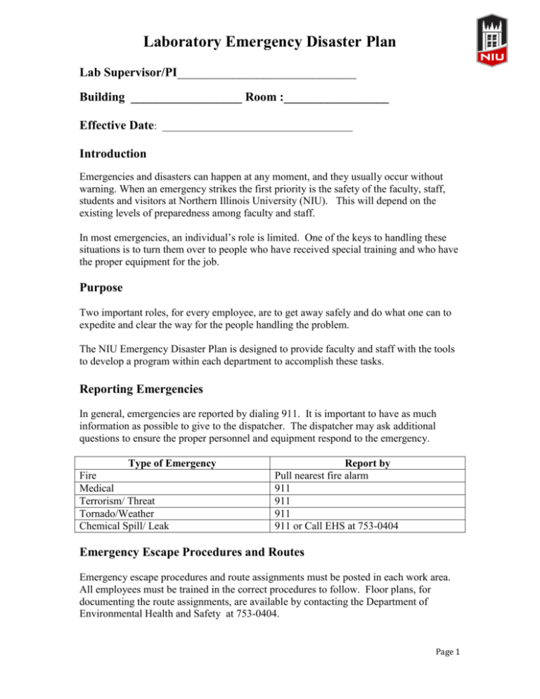 Detail Evacuation Procedure Template Nomer 11