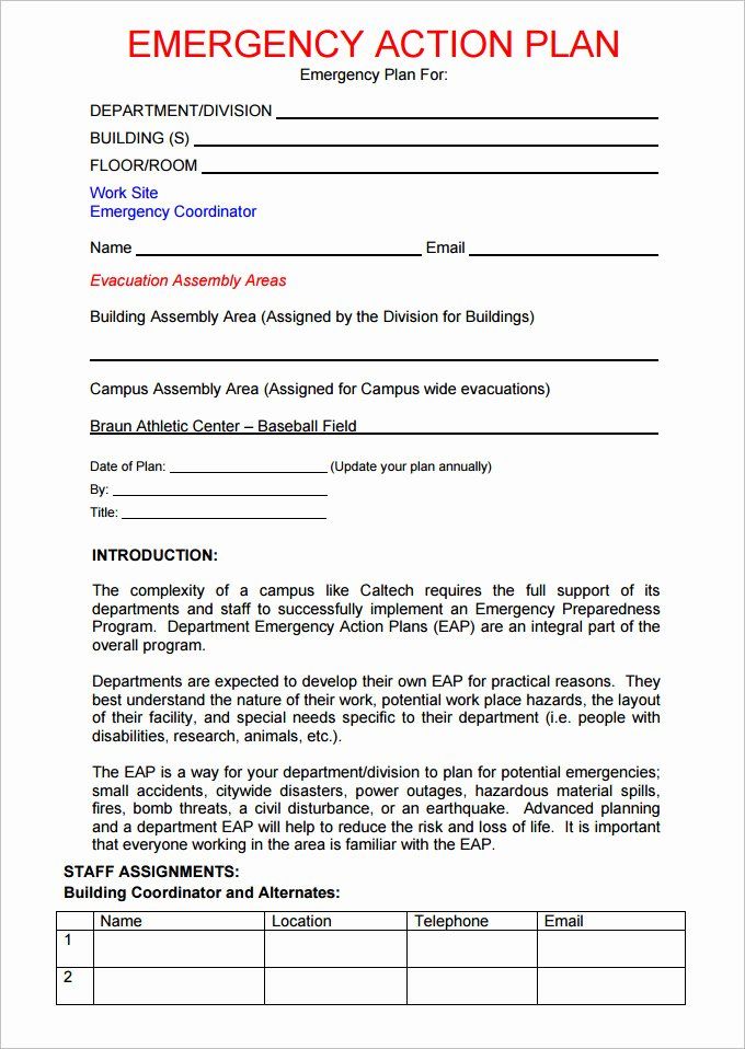 Detail Evacuation Procedure Template Nomer 3